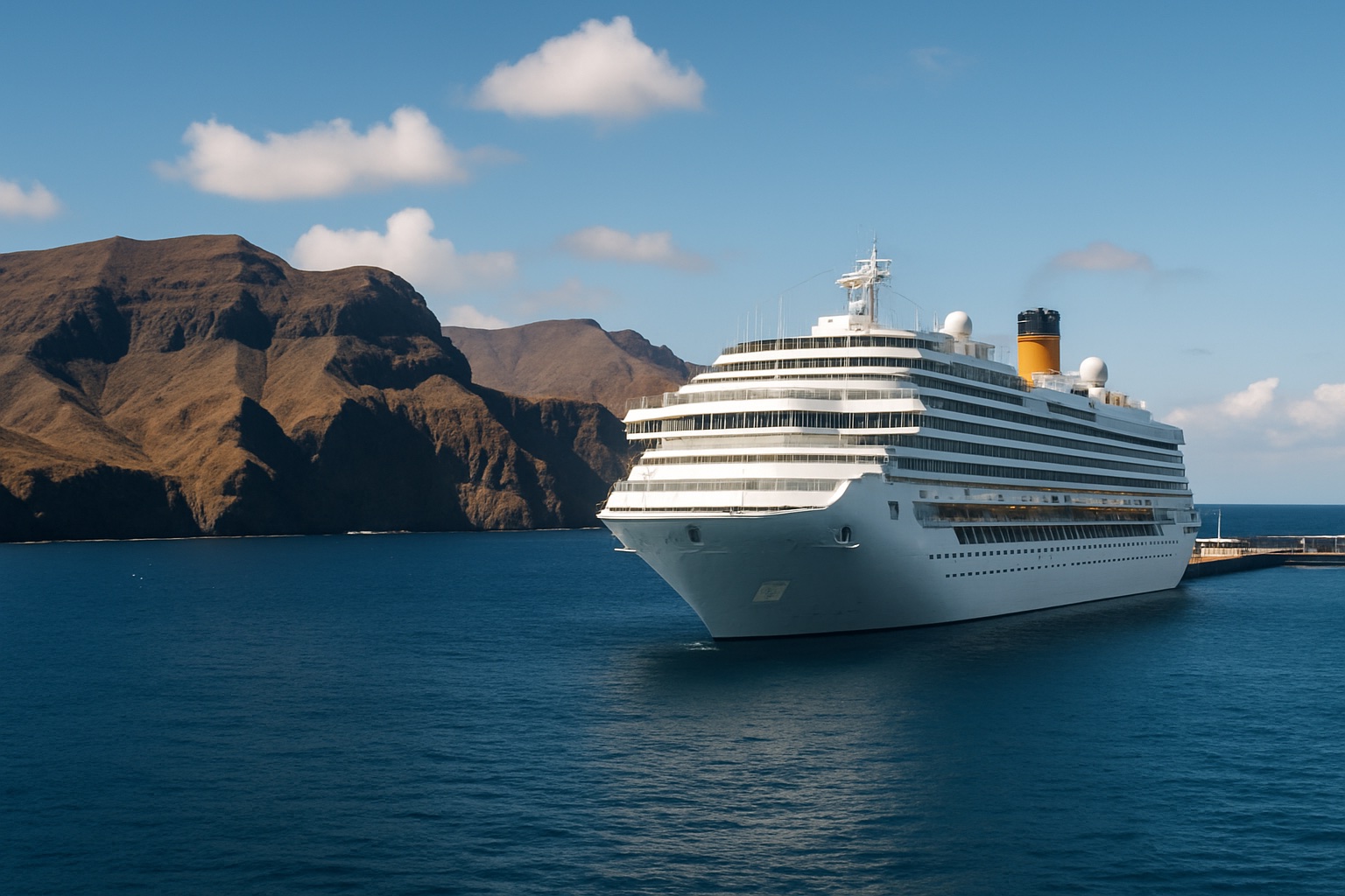 Kreuzfahrtschiff im Hafen von Gran Canaria