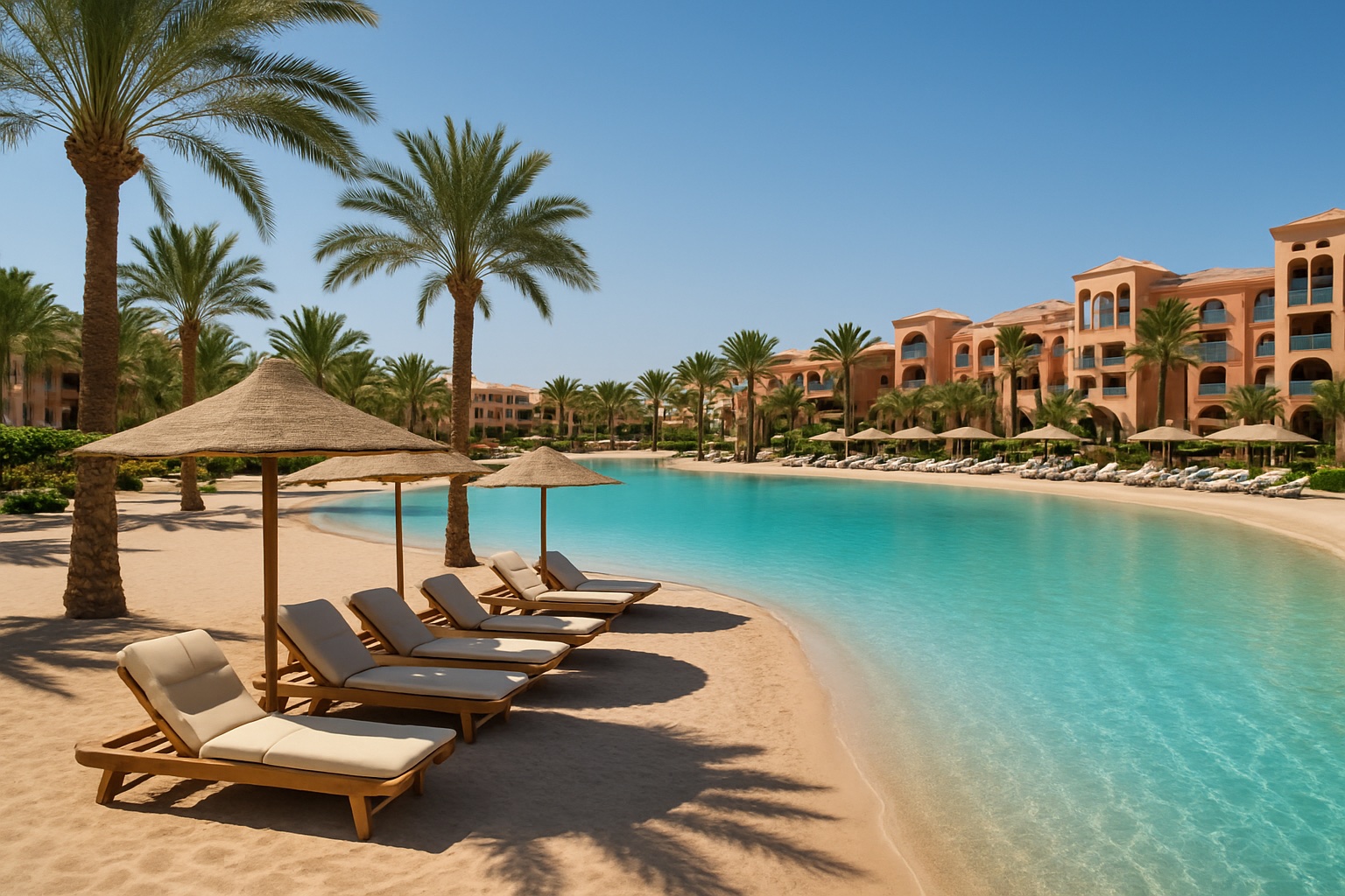 Strandresort am Roten Meer in Hurghada, Aegypten