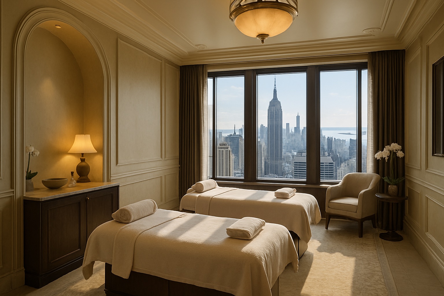 Luxushotel-Spa in New York City mit Skyline-Blick