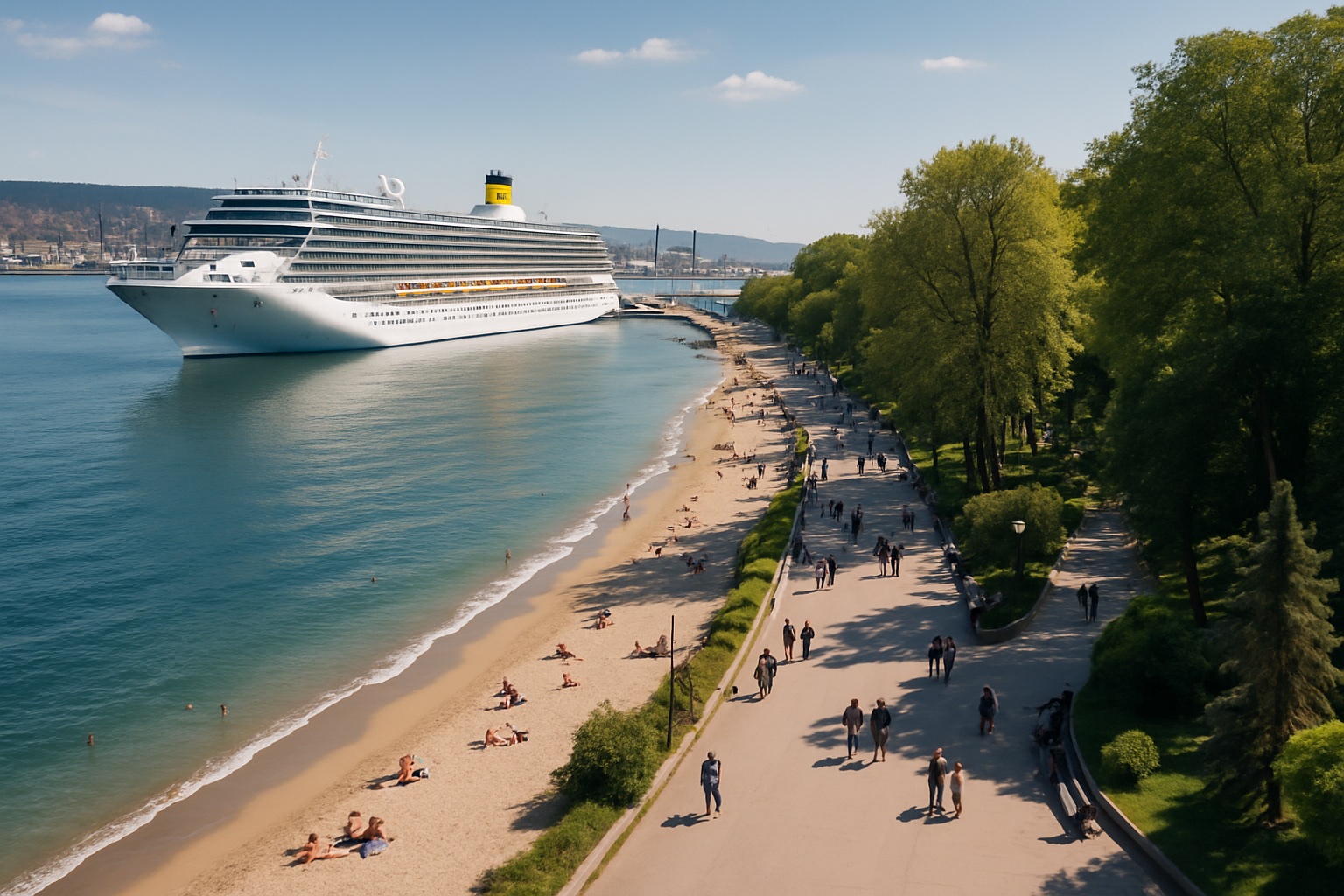 Hafen von Warna am bulgarischen Schwarzen Meer
